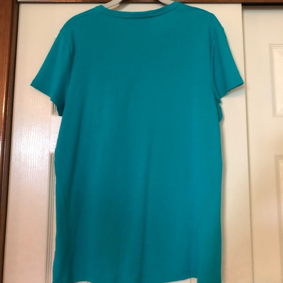 Jones New York Signature Turquoise Crew Neck T - Picture 2 of 5